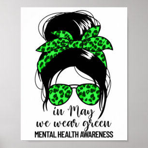 Poster Em maio Vestimos o Awarene da Saúde Mental das Mul