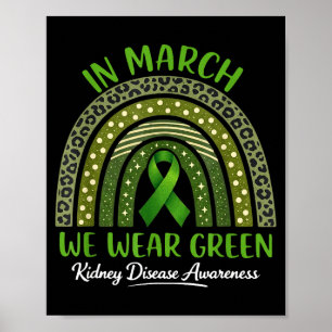 Poster Em março use verde conscientização sobre doença re