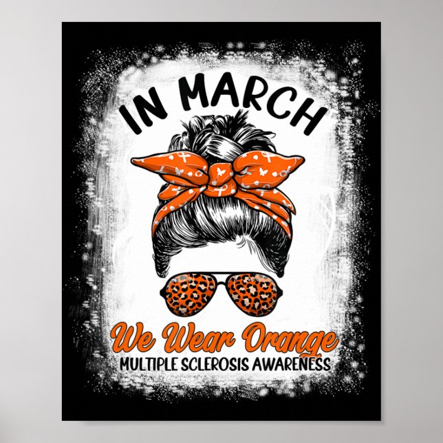 Poster Em Março Vestimos Orange Messy Bun MS Awar (Frente)