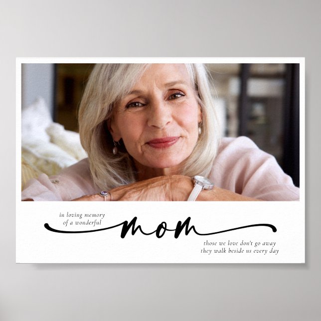 Poster Em Memória Adorável de um Maravilhoso Tributo Mãe (Frente)