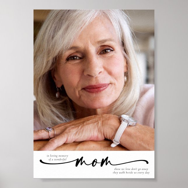 Poster Em Memória Adorável de um Maravilhoso Tributo Mãe (Frente)