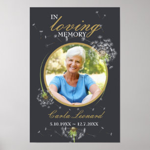 Poster Em Memória Amorosa Foto de Dandelion Oração Fúnebr
