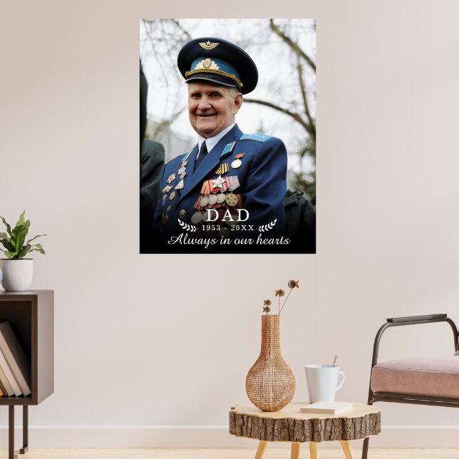 Poster Em Memória Amorosa | Memorial Fotográfico Funeral (Sala de Estar 3)