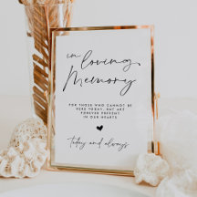 Em Memória Amorosa | Placa de Casamento Minimalist