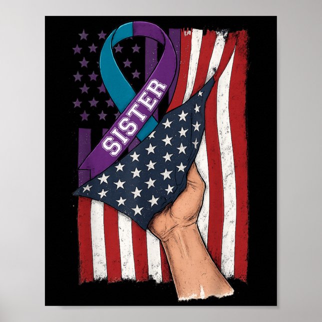 Poster Em Memória Da Minha Irmã Prevenir O Suicídio (Frente)
