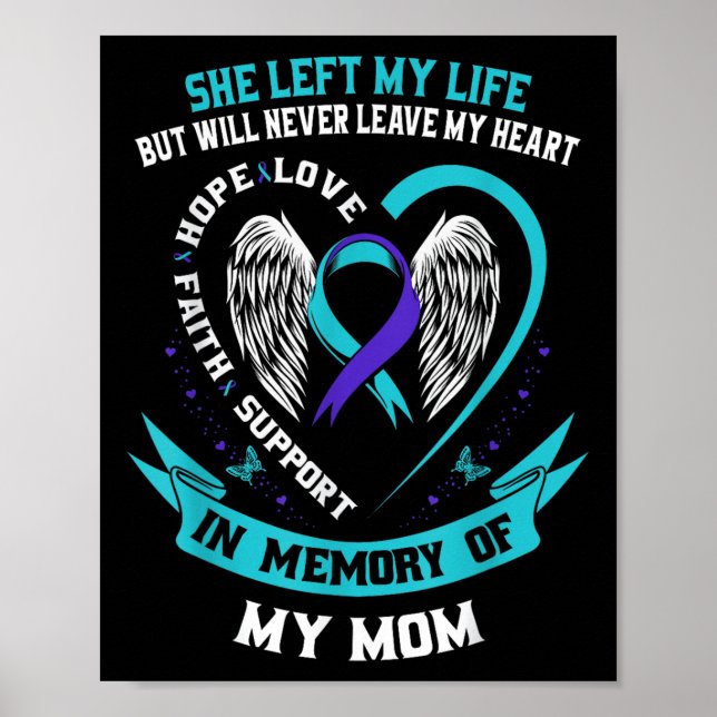Poster Em Memória da Minha Mãe Perda da Mãe Conscientizaç (Frente)