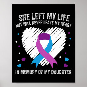 Poster Em Memória da Minha Querida Filha Prevenção ao Sui