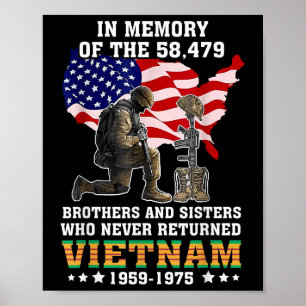 Poster Em Memória Da Posição Veterana 58479 Vietnã Para U