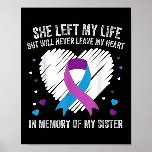 Poster Em Memória de Minha Querida Irmã Prevenção ao Suic (Frente)