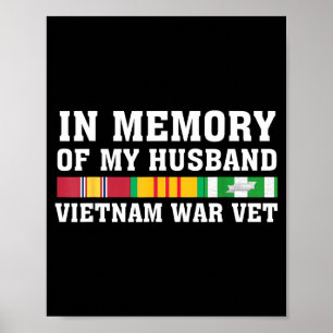 Poster Em Memória do Marido Veterano do Vietnã Família