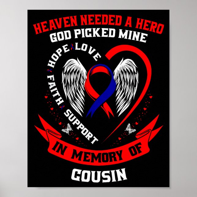 Poster Em Memória do Mês de Conscientização do Primo CHD  (Frente)