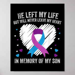 Poster Em Memória do Meu Filho Amado Prevenção do Suicídi
