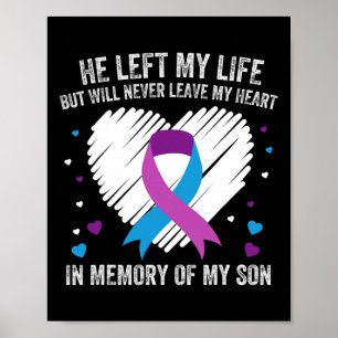 Poster Em Memória do Meu Filho Amado Prevenção do Suicídi