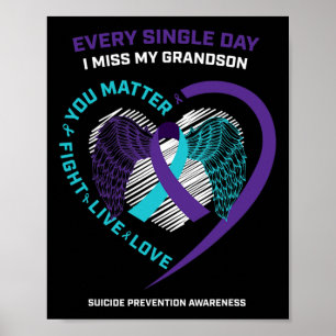 Poster Em Memória do Meu Querido Neto Prevenção ao Suicíd