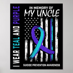 Poster Em Memória Do Meu Tio Prevenção De Consciência Sui