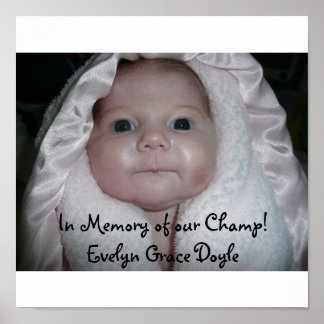 Pôster Em memória do nosso campeão! Evelyn Grace D.