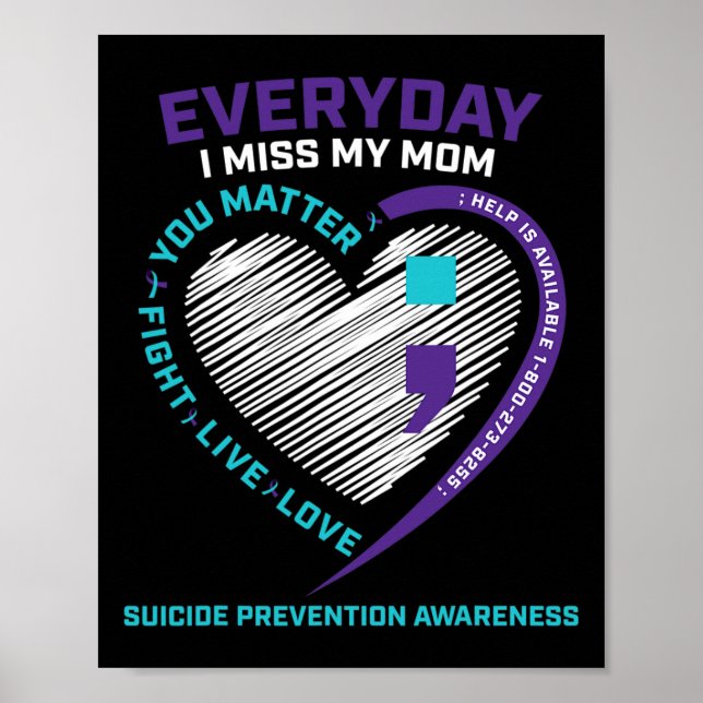 Poster Em Memória Querida Mãe Prevenção Conscientização S (Frente)