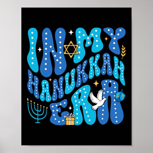Poster Em Meu Hanukkah Era Happy Chanukah Jewakah (Frente)
