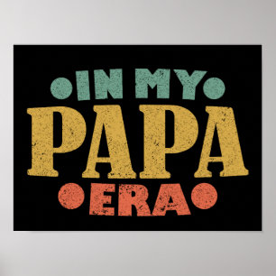 Poster Em Meu Papa Era Retro Vintage Engraçado Dia de os