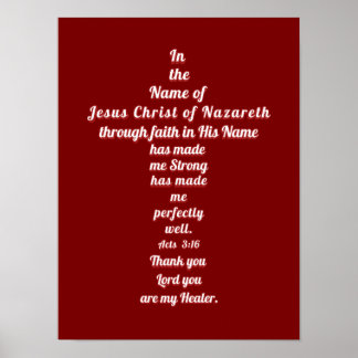Poster Em nome de Jesus... Forte...
