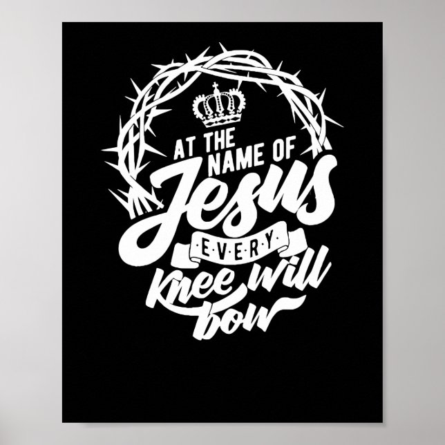 Poster Em Nome De Jesus, Todos Os Joelhos Irão Arco Crist (Frente)
