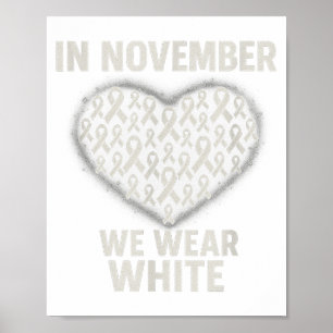 Poster Em Novembro Usamos Fita de Conscientização do Cânc
