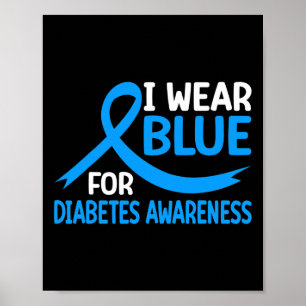 Poster em novembro, vestimos a consciência azul da diabet