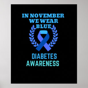 Poster Em novembro, Vestimos a consciência da diabetes a