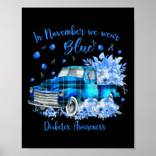 Poster Em Novembro Vestimos Azul Para Sensibilização Para