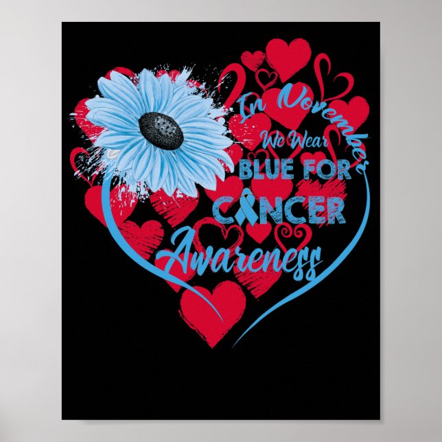 Poster Em Novembro Vestimos Azul Para Sensibilização Para (Frente)