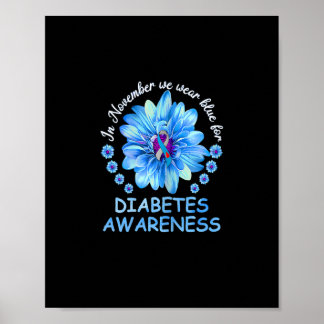 Poster Em novembro Vestimos Diabetes Azuis