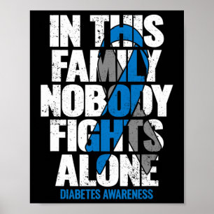 Poster Em novembro Vestimos Diabetes Diabéticos T1D T2D A