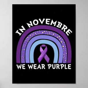Poster Em novembro, Vestimos o conhecimento do Câncer de