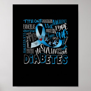Poster Em novembro, Vestimos o conhecimento sobre diabete