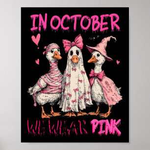 Poster Em outubro, Vestimos a consciência cor-de-rosa do