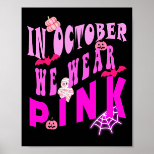 Poster Em Outubro, Vestimos A Consciência Rosa Do Cancer 