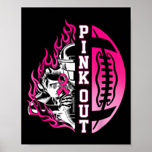 Poster Em outubro, Vestimos Awa, Cancer de futebol rosa