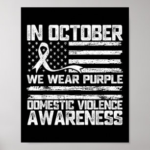 Poster Em outubro, Vestimos Awaren Violência Doméstica Ro