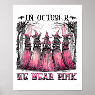Poster Em outubro, Vestimos Breas De Halloween De Bruxas