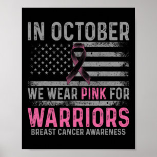 Poster Em outubro, Vestimos Esforços De Fazer Rosa Contra