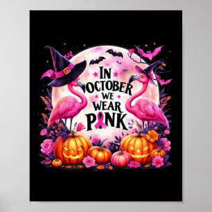 Poster Em outubro, Vestimos Frita de Cancer de Mama Flami