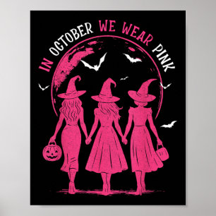 Poster Em outubro, Vestimos Garotas Rosa Cancer De Mama A