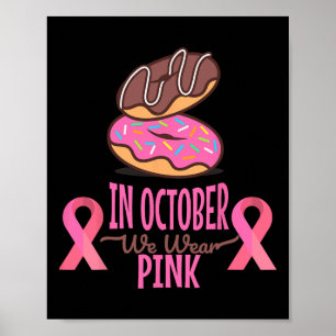 Poster Em outubro Vestimos Mulheres Canceres Rosa