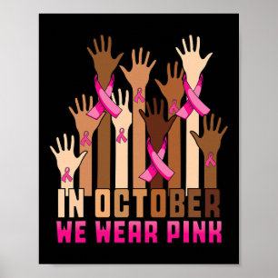 Poster Em Outubro Vestimos O Cancer Rosa Awarene