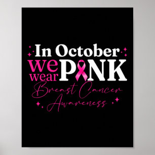 Poster Em outubro, Vestimos o conhecimento do Cancer de f