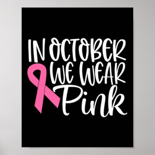 Poster Em outubro, Vestimos o conhecimento do Cancer de f