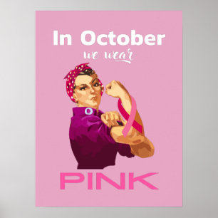 Poster Em outubro, vestimos o rio Rosa Rosa Rosa Rosa