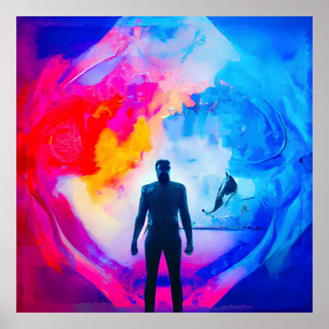 Poster Em pé nas cores (Frente)