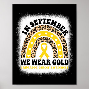 Poster Em Setembro Usamos Ouro Arco-íris Câncer Infantil