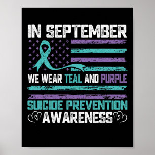 Poster Em Setembro, Vestimos A Preve De Suicídio Em Teal